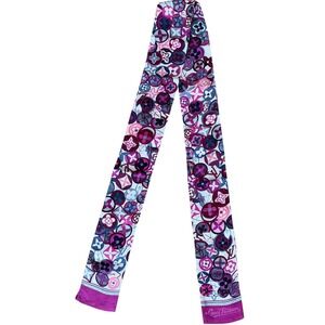 Louis Vuitton Violet Comete Silk Bandeau scarf in violet/ multicolor - Authentic